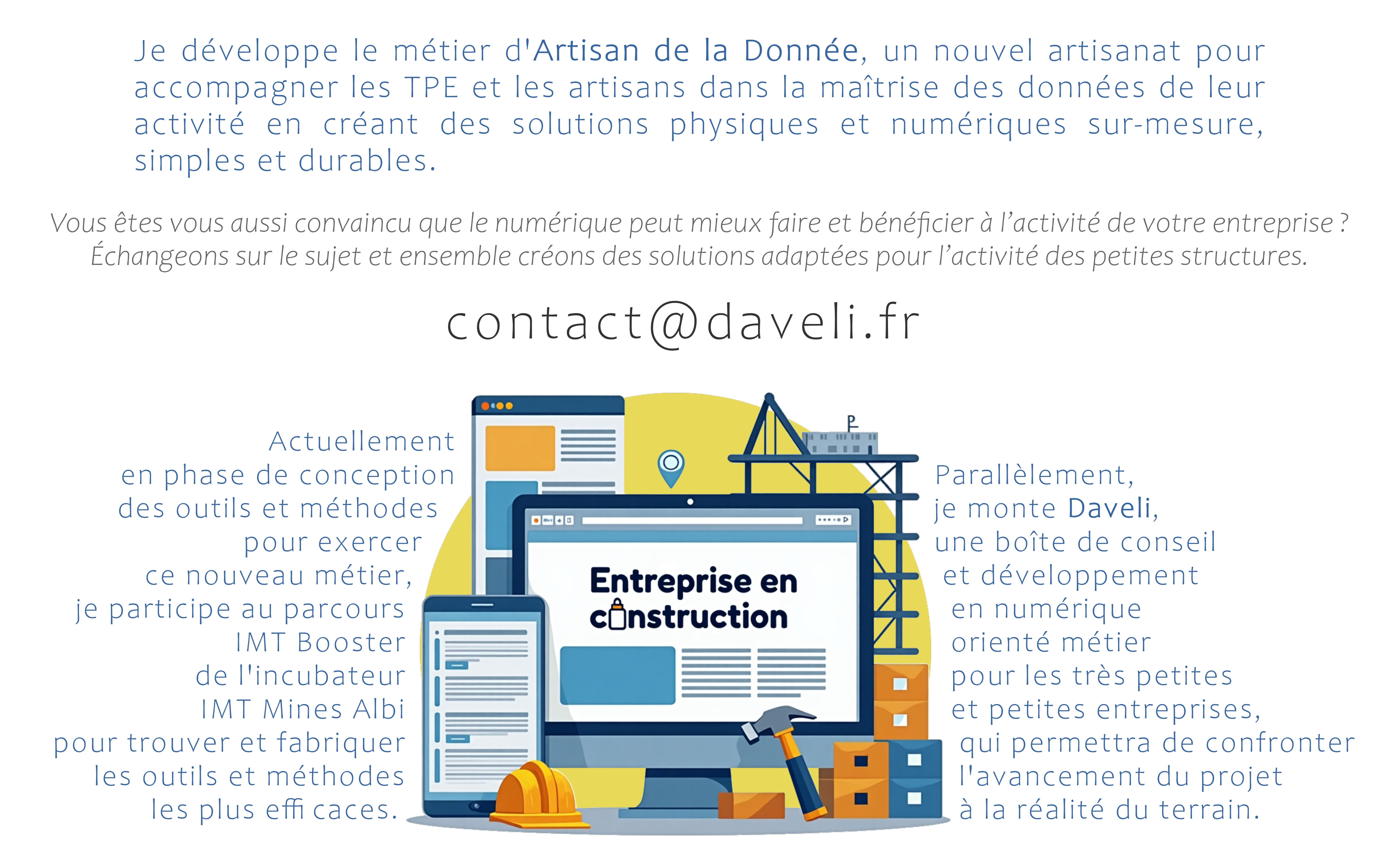 Daveli - carte de visite verso